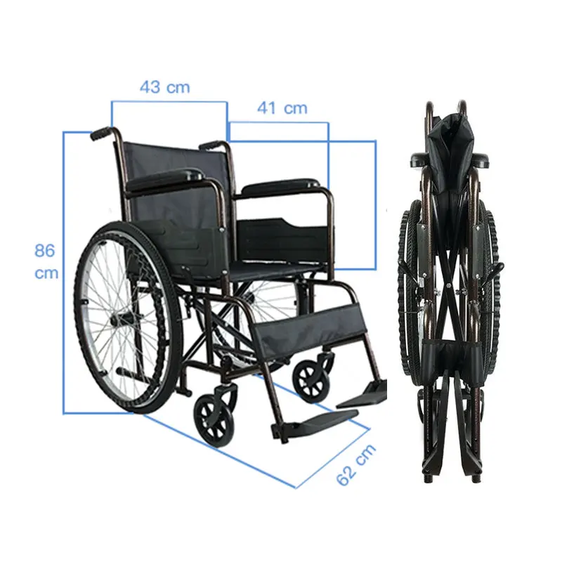 New Products Medical Equipment High Quality Aluminium Alloy Lightweight Portable Folding Manual Wheelchair