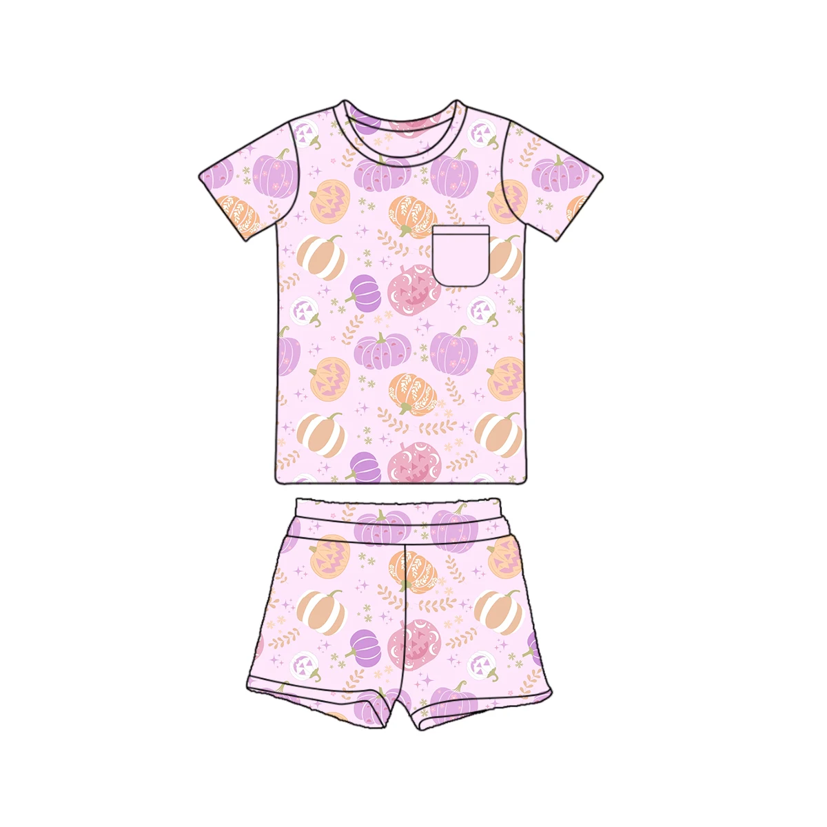 Natural Style Summer Beach Boys Girls Shirts and Shorts Playsuits Baby Kids Soft Cotton Printing Clothing Sets