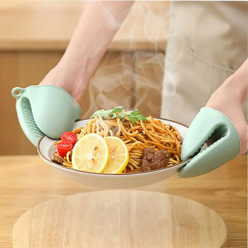 Food Grade Silicone Heat Resistant Gloves For Air Fryer Cheap Price  Potholder Silicone Oven Mitt Clip