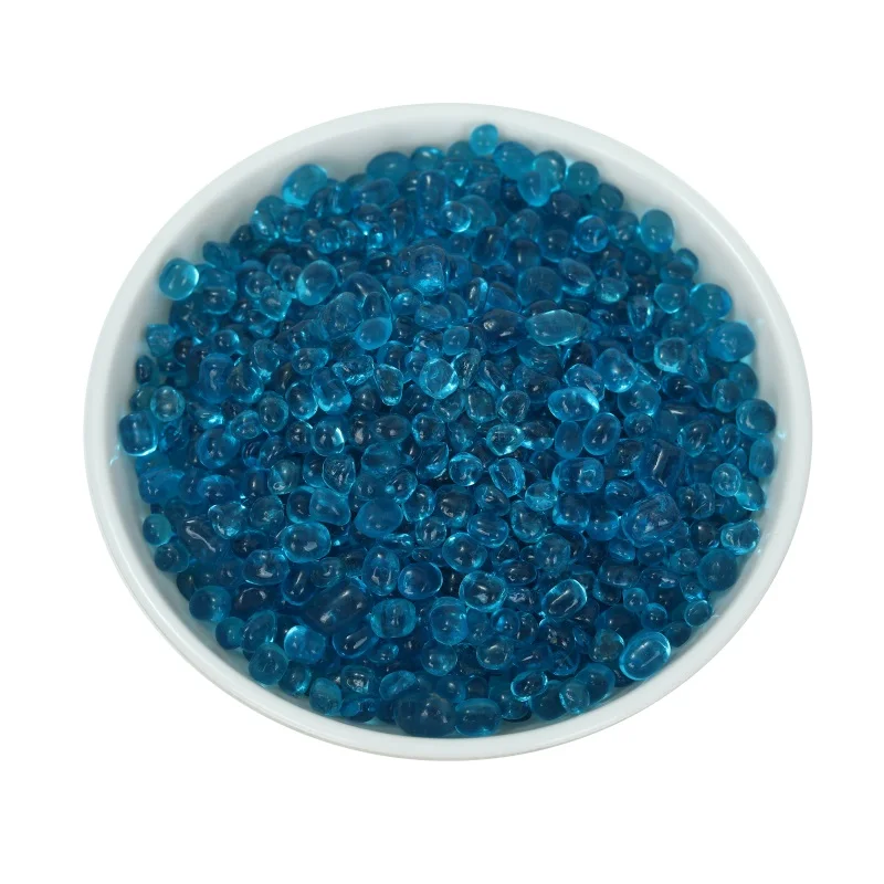 Industrial grade glass marbles decoration glass block crushed glass sand for garden yard walkway aquarium