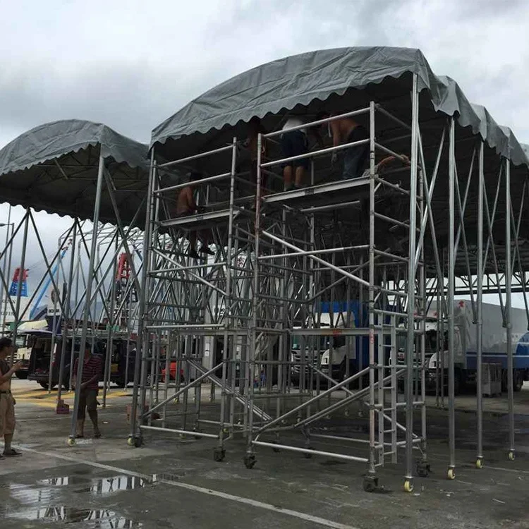 2021 Hot Sale Waterproof Retractable Folding Carport Metal Frame Car Garage Shelter With Wheels