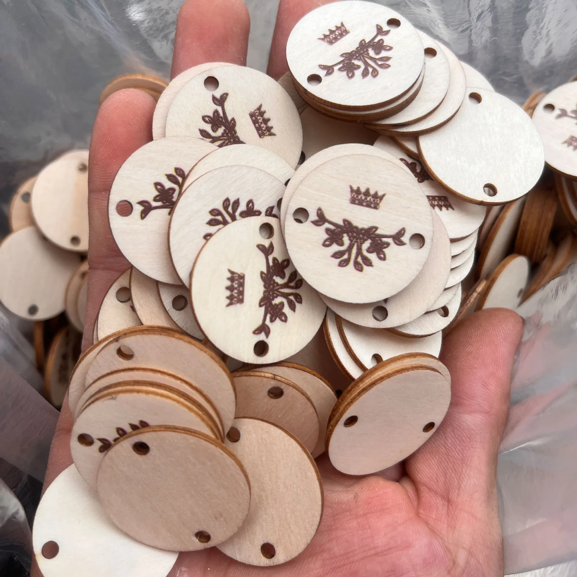 Custom  RFID chip one-time concert braided wristband with an NFC wooden dial