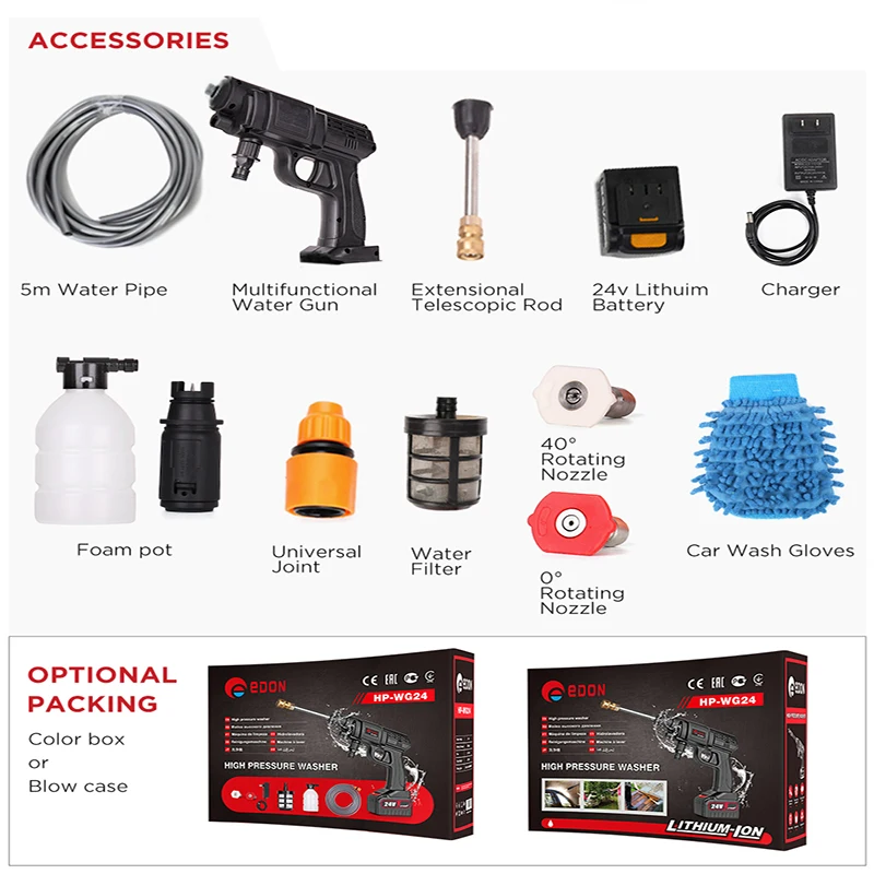 Multi-Functional Household Electric Portable Pressure Car Auto Washer Cleaner Water Gun Sprayer