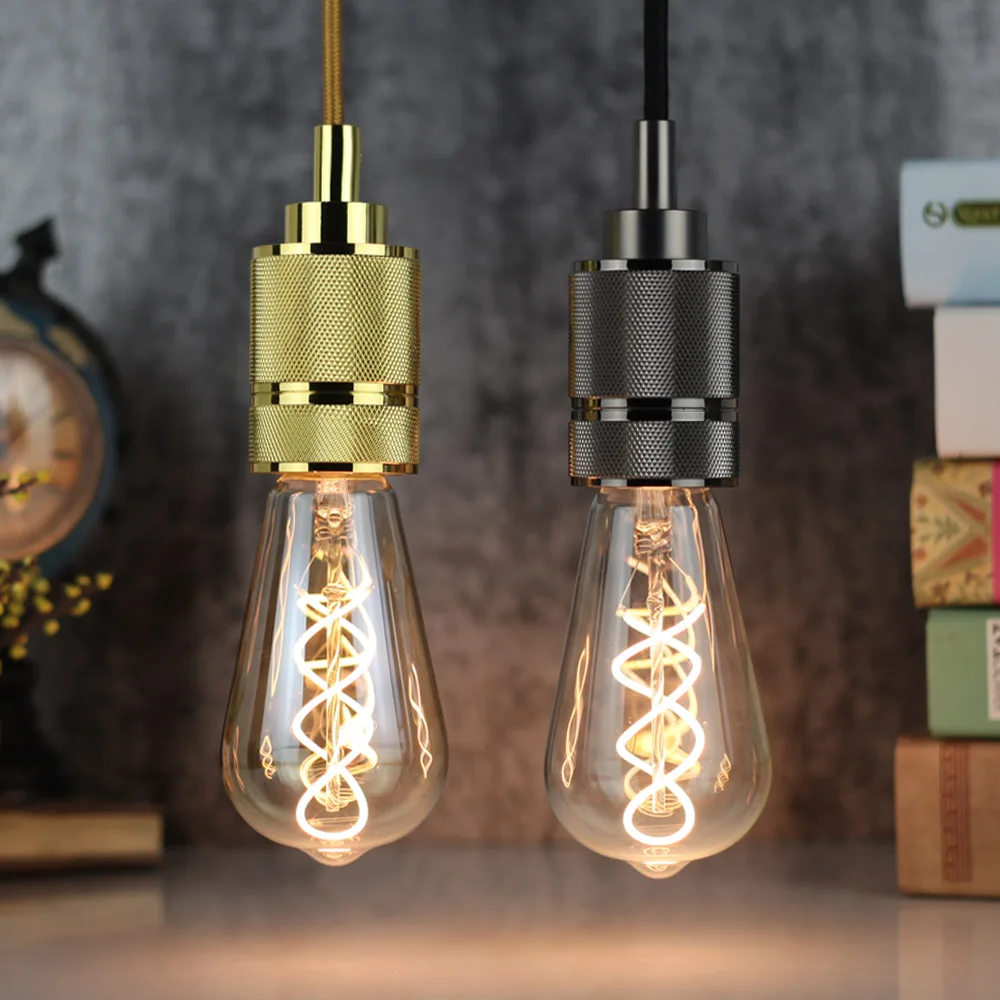 Edison 110v 220v ST64 A60 G80 T185 Spiral Dimmable Incandescent Tungsten Filament Lamps