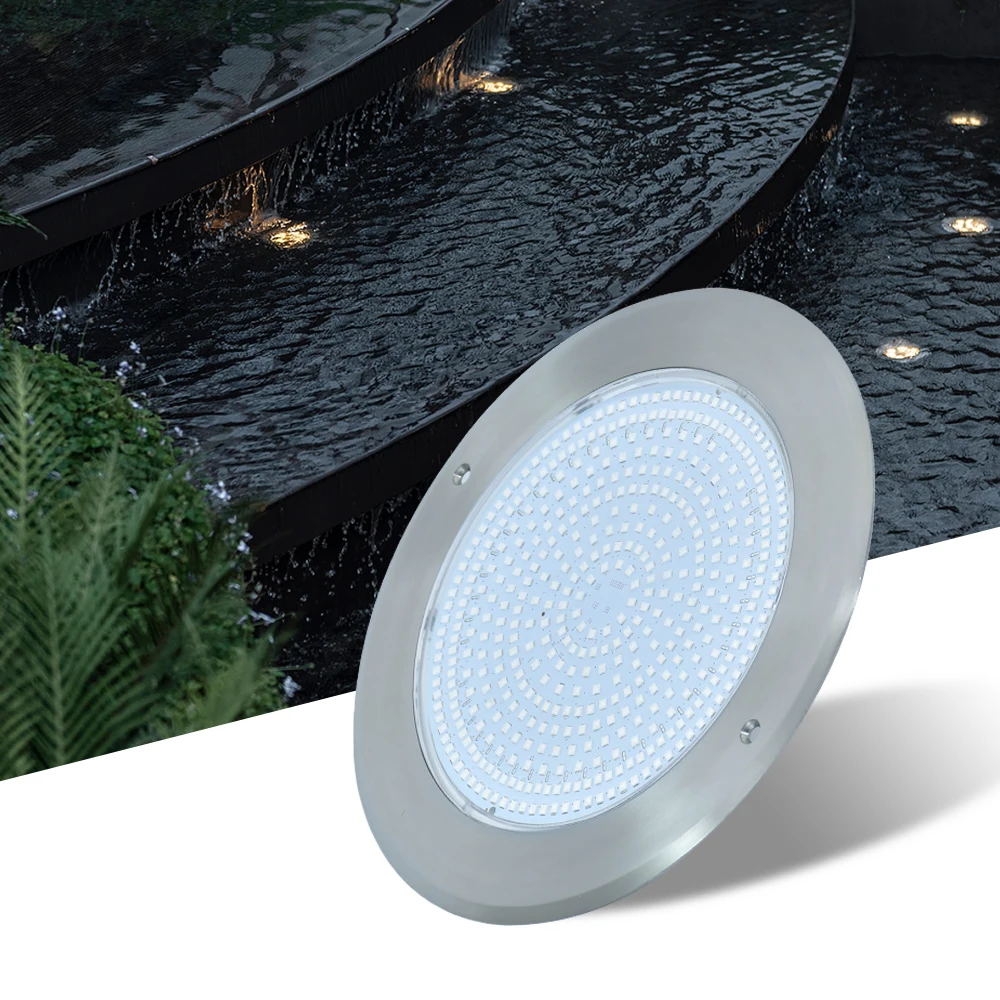 Modern exquisite craftsmanship waterproof LED stainless steel ultra-thin swimming pool light