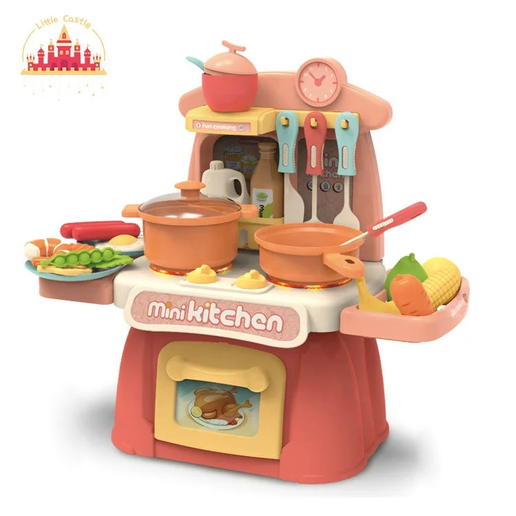 Mini plastic electronic kitchen table set with sound Light for children SL10C008