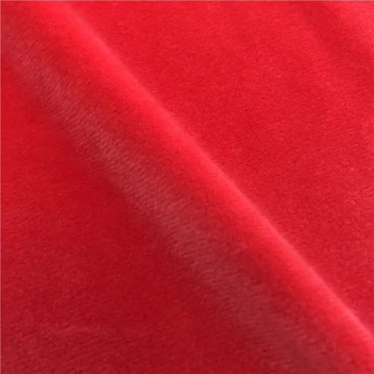 Solid color 1.5mm pile one side brushed super soft stretch plush velboa fleece minky fabric for pillow cases