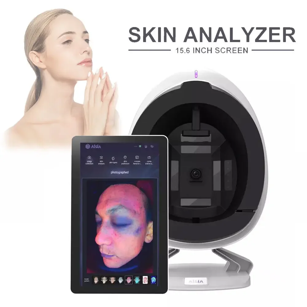 Aisia AI Smart 3D Skin Detector 8 Spectrum Digital Analyzer Face Analysis Machine Facial Scanner Visia Moji