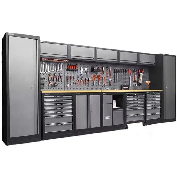 Quality Custom Combination Garage Storage Locker Sink Cabinet Workbench with drawers for auto repair workshop