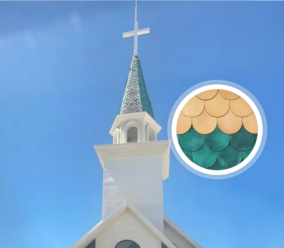 New Customization pure copper Fish Scale Tiles China Best Price Building Material Copper roof manufacturer