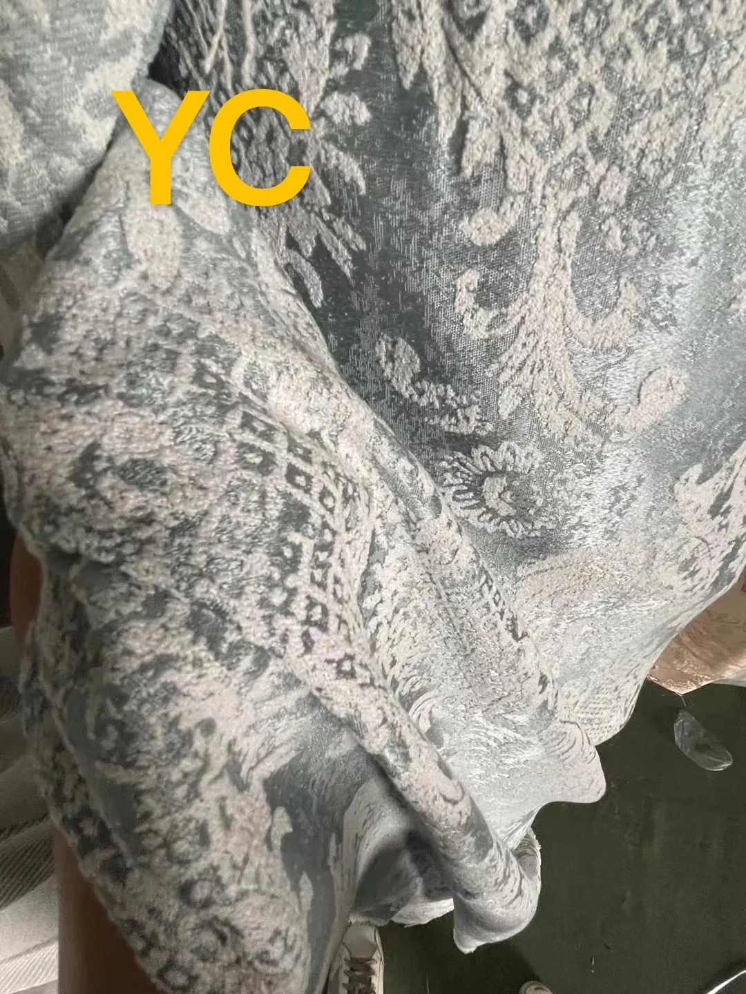 High Quality Clearance Sale European Polyester Flower Curtain Fabric Upholstery Jacquard