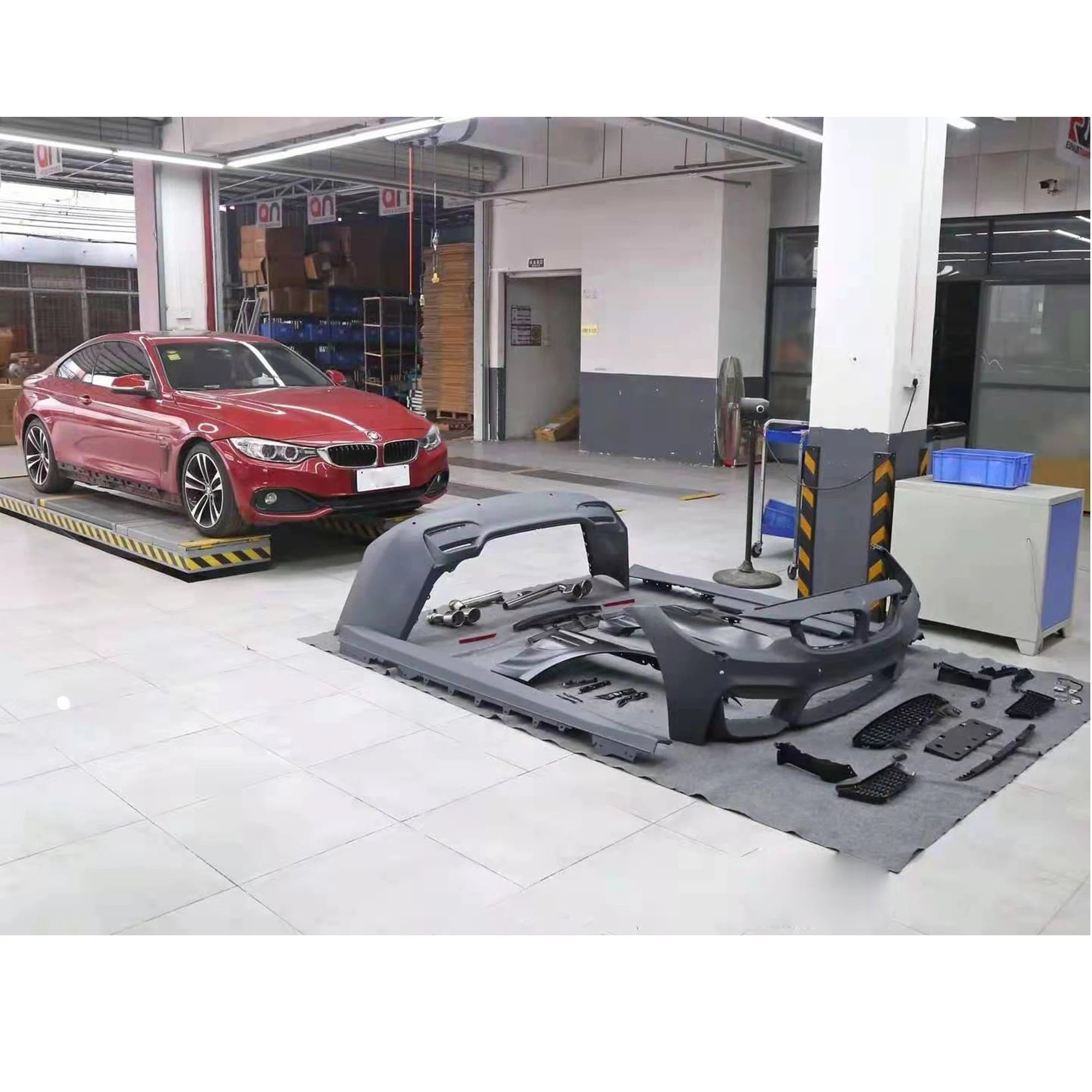 Perfect fitment m4 style body kit for  4 series f32 front bumper rear bumper side skirts fenders