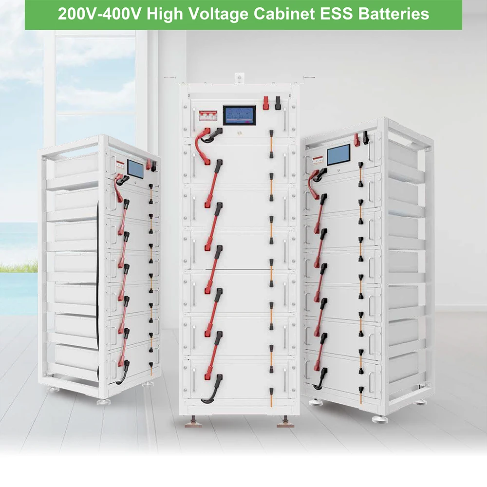 Rack Mounted 6000 Cycles 100Ah Lithium ion Battery Module 200V 400V High Voltage Cabinet ESS Batteries with BMS