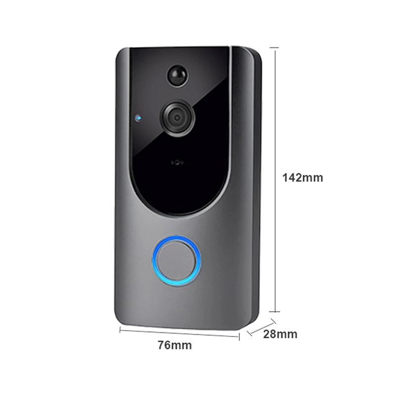  В tuya smart life удаленное управление с помощью приложения full HD 1080P WiFi умный дом видео дверной звонок Дверной беспроводной по
