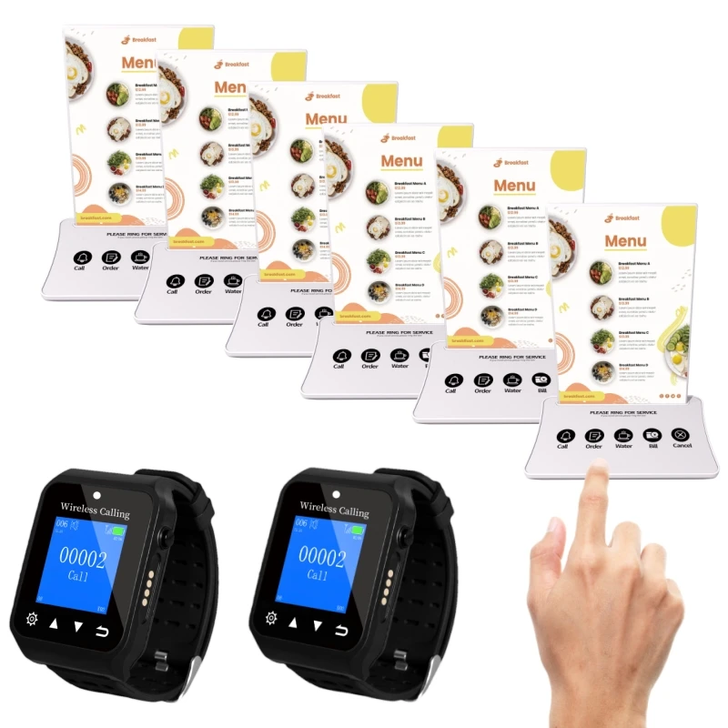Pager calling restaurant waterproof calling pager system buzzer wireless 433mhz restaurant pager waiter call button system