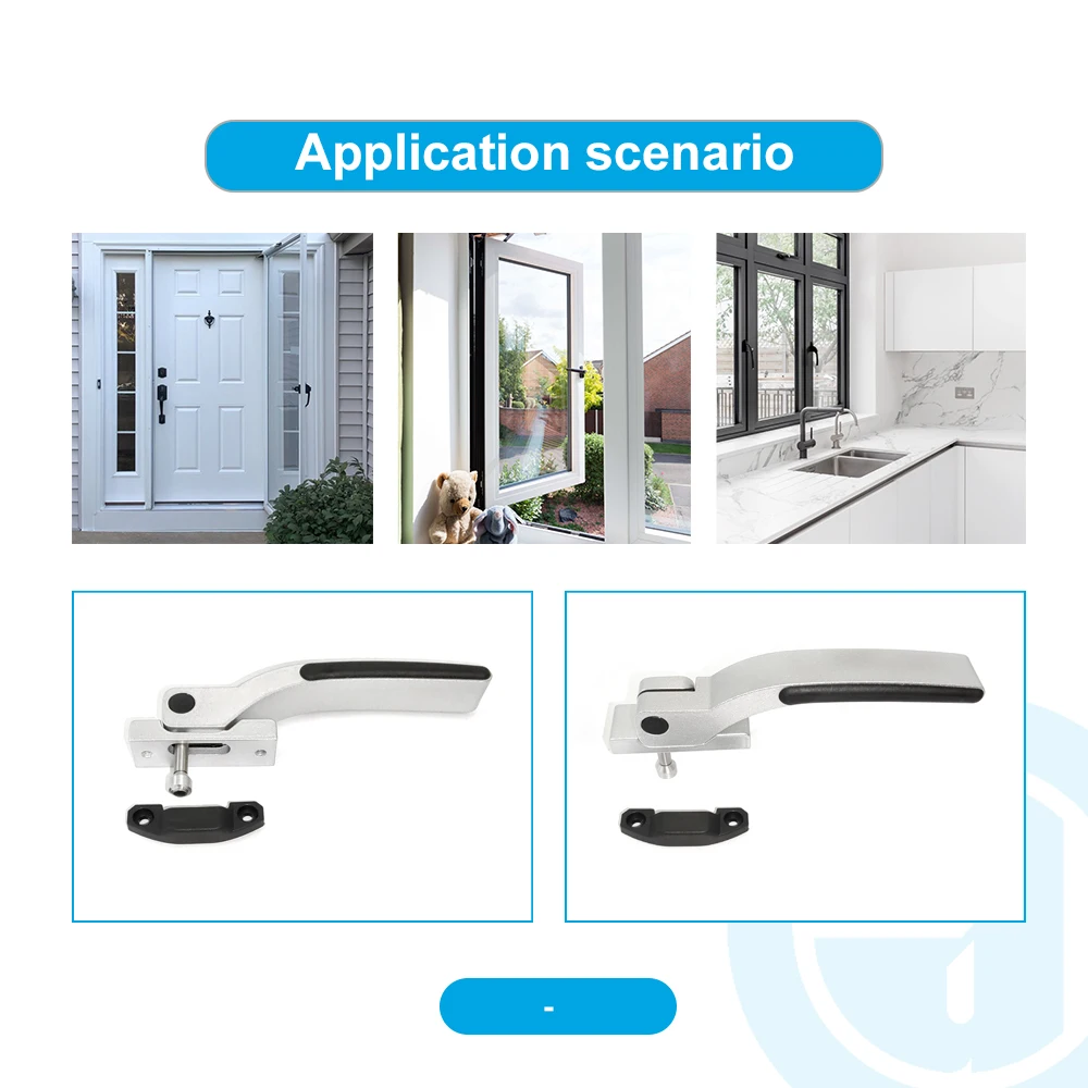 Zinc Alloy Manija de ventana Casement Single Point Aluminium Door Window Lock Handle for pvc Aluminum Widow