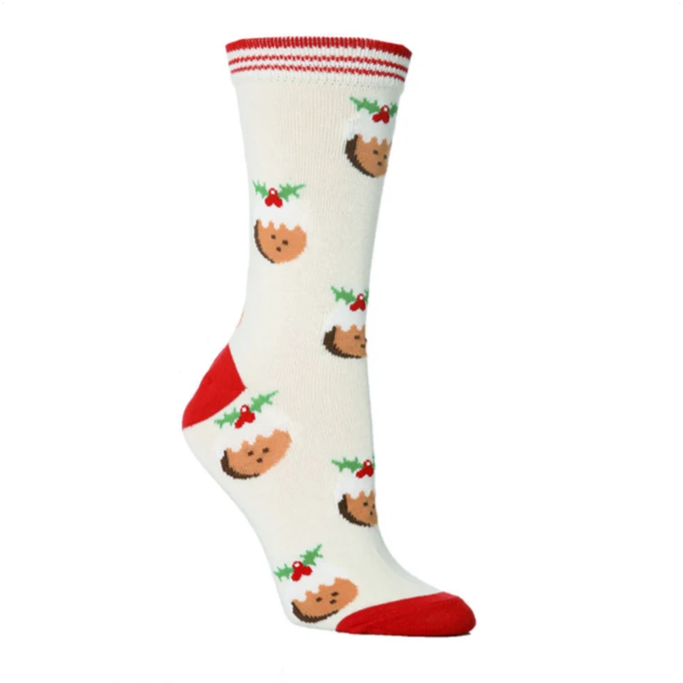 Autumn Winter Christmas Warm Snowflake Elk Santa Claus Gingerbread Man Cartoon Cute Couple Mid-Tube Socks