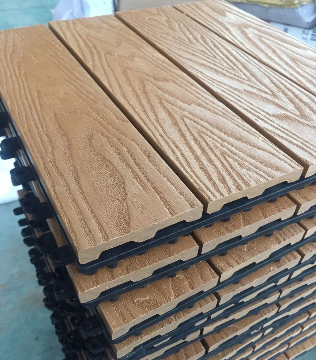 Aolo  new design wpc  3D embossing composite deck tiles