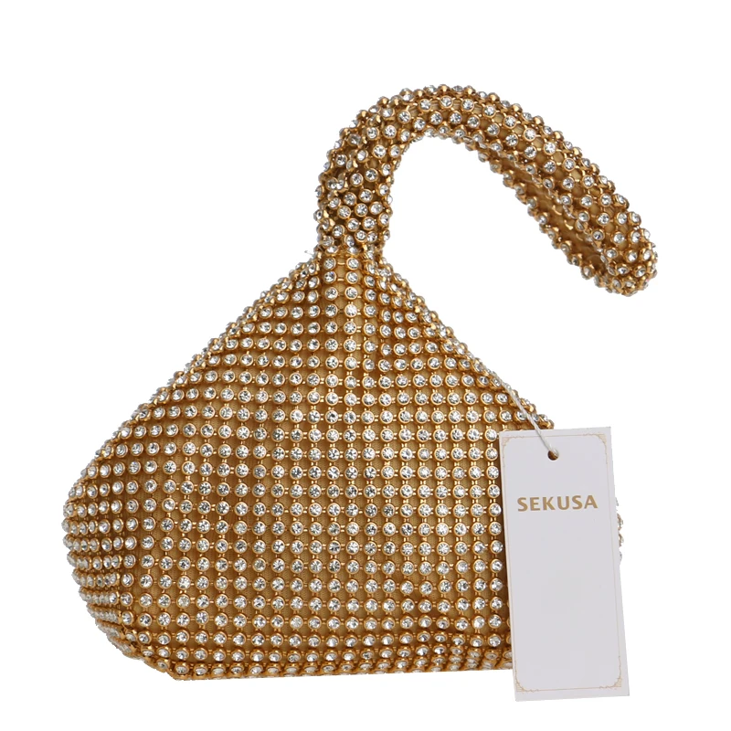 Sparkle metal evening clutch for women high quality clutches customize luxury dinner bag diamond crossbody bag rhinestone bags