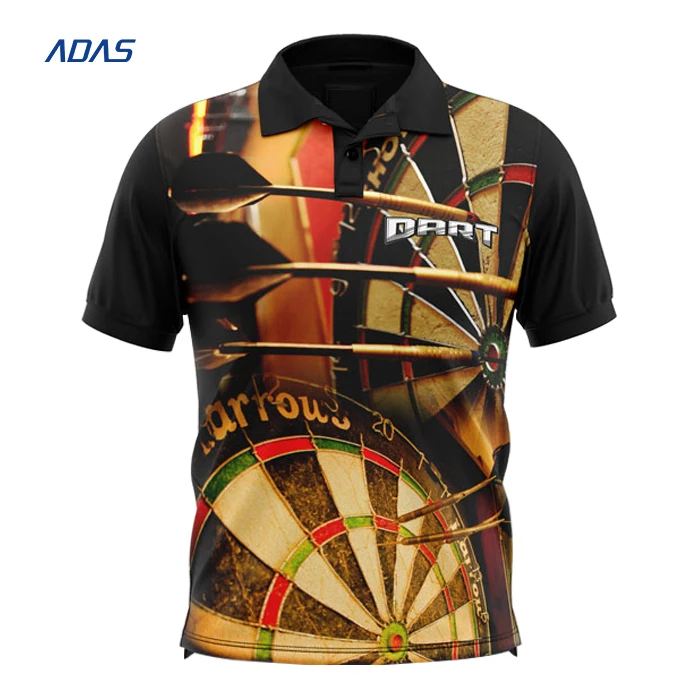 Design Your Own Dart Shirt Sublimation Printing Unisex T-Shirts Casual Cool Dry Custom Mens Shirts