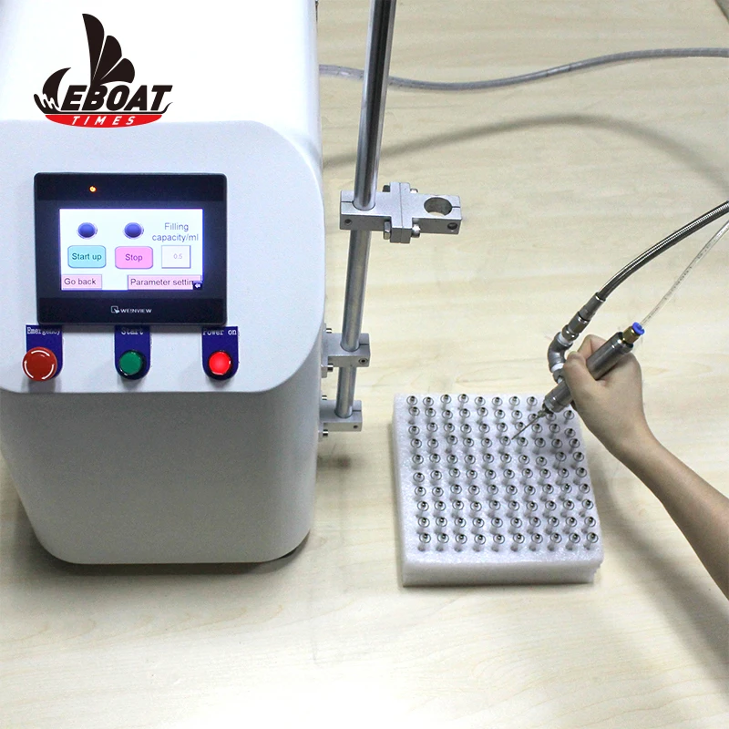 Eboat low price capsule filling manual machine liquid oil filling machine