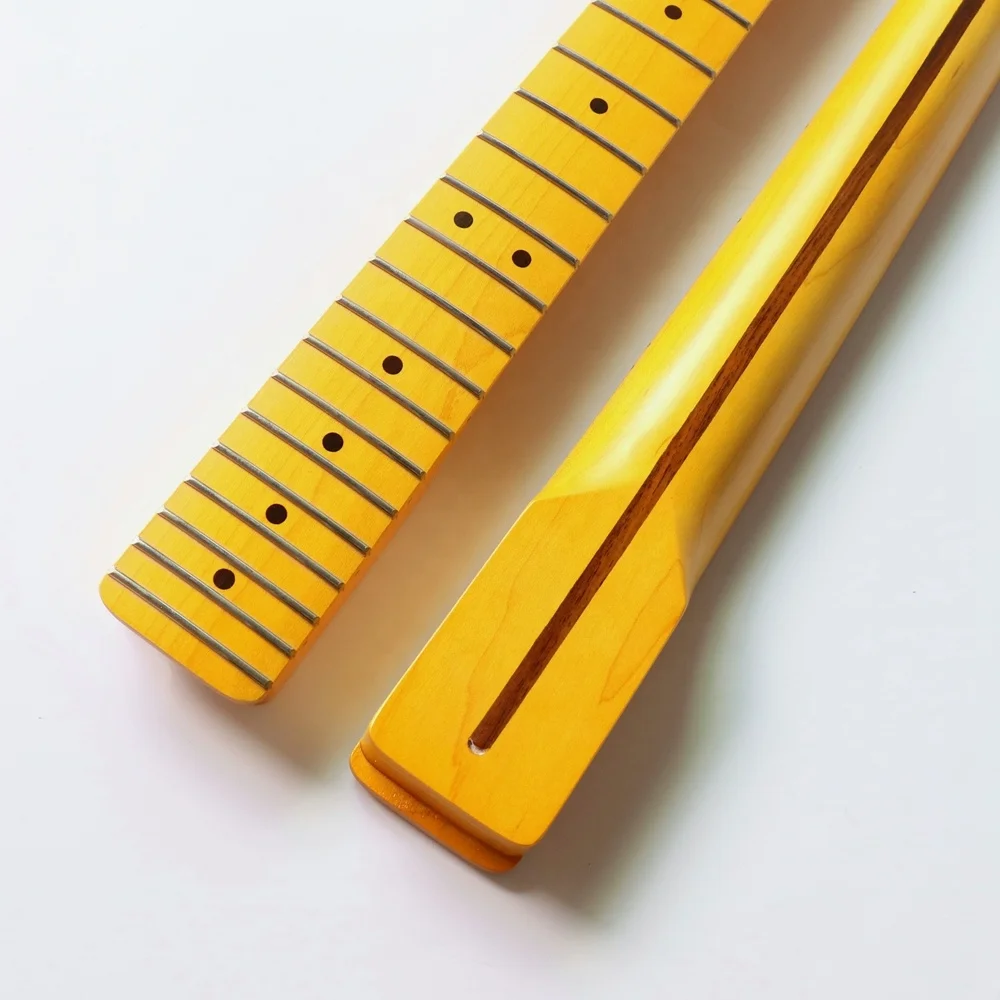 Donlis Nitro Finished Left Handed 22 fret TL Electric Guitar Necks With 43mm Bone nut Skunk Strip And Truss Rod Bushing