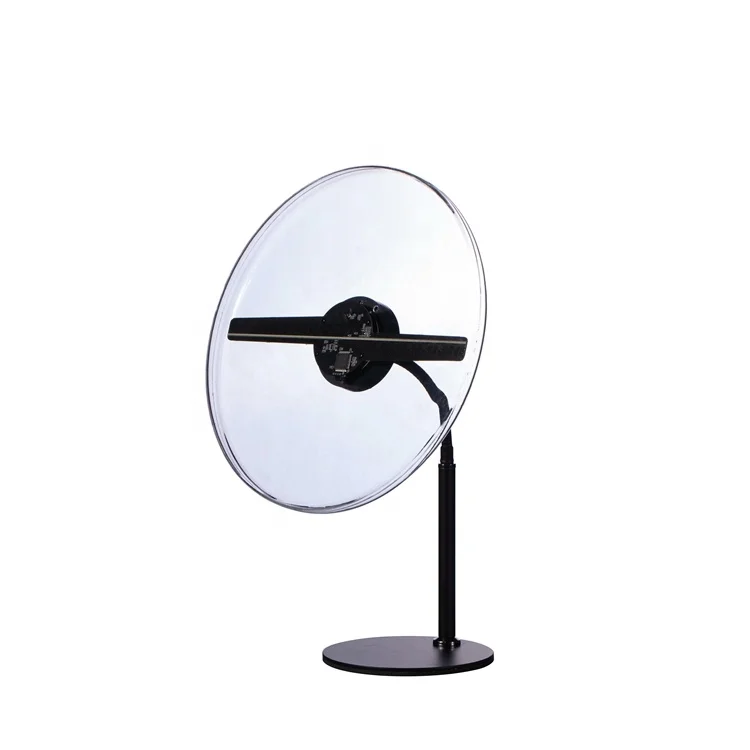 Small 3D Logo Holographic led fan  3d led Holographic fan desktop 3d hologram led fan display 30cm