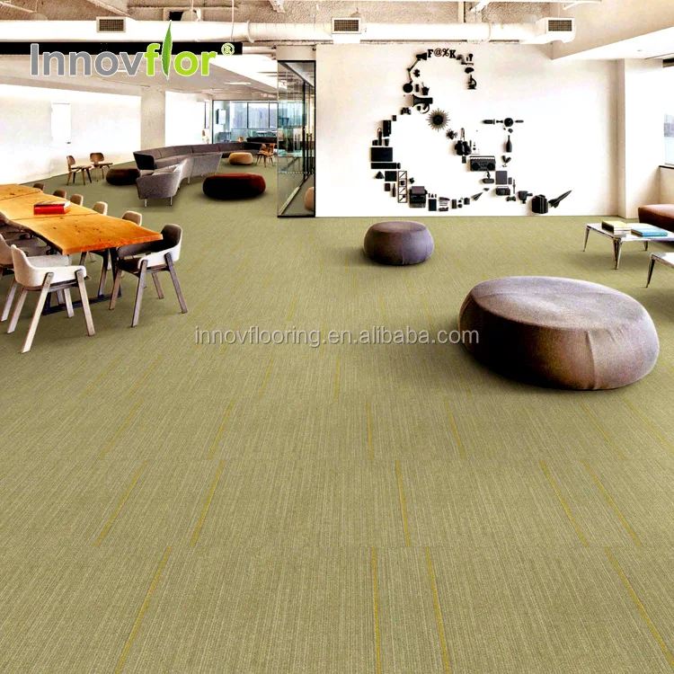 High Quality Comercial Use 50*50cm Bitumen Backing Stripe Carpet Tiles 100x100 For Office