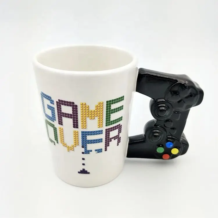 Interesting Game Over Ceramic Cup With 3 D Handle Coffee Mug
