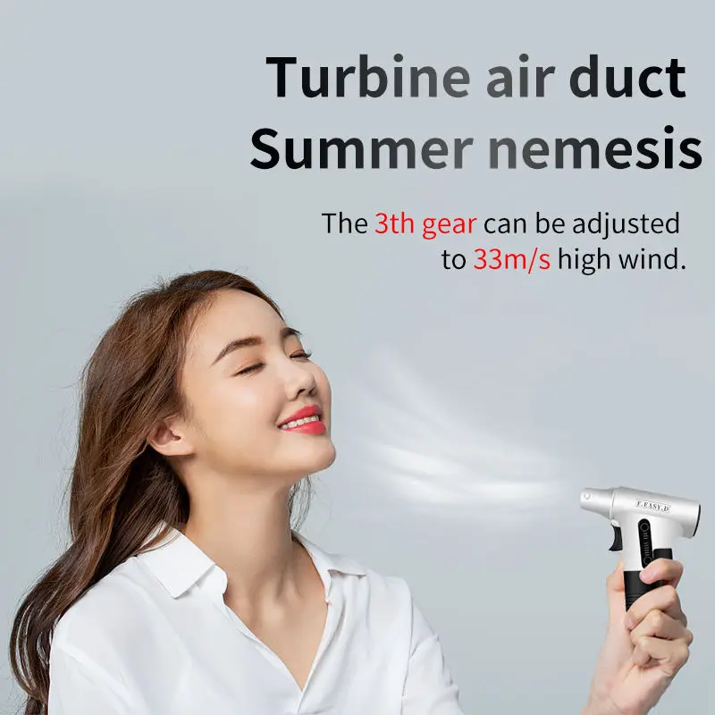 F.EASY.D Tiktok Hot Selling 120000rpm Powerful Mini Turbo Car Air Vacuum Blower For House Computer Keyboard Dust Cleaning