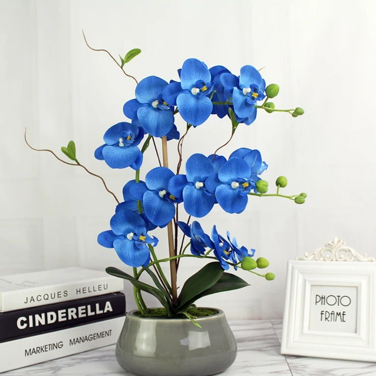 Decorative Flower Table Centerpieces Phalaenopsis  Latex Butterfly Orchid Bonsai Phalaenopsis Orchids Flasks