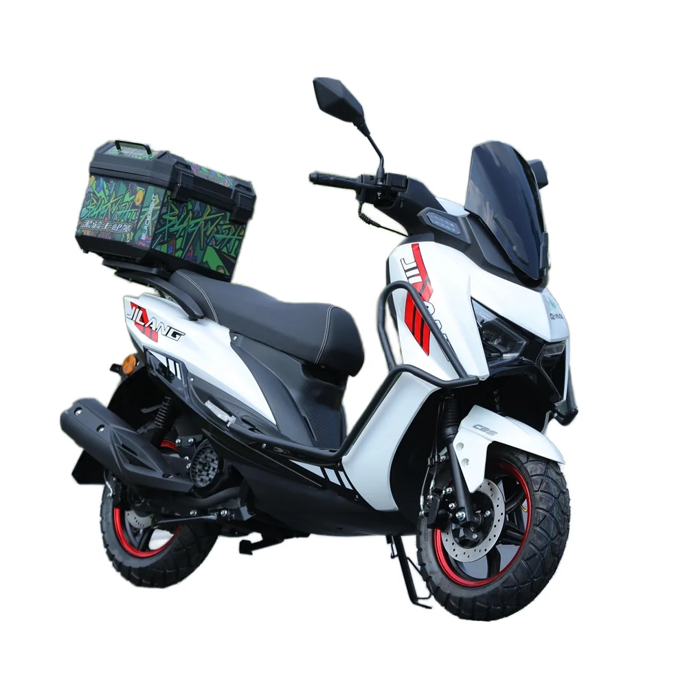 Factory Wholesale 150CC Gasoline Motorcycle Scooter with Rear Box