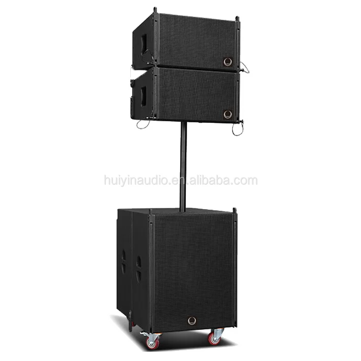 Professional Style 10-Inch 2-Way Powered Line Array Speaker LA10 Wooden Design with 80W and 300W Output of Line Array Speaker