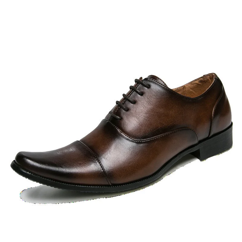 New arrival men brown dress shoes men dress italian shoes-man classic 2020 fashion