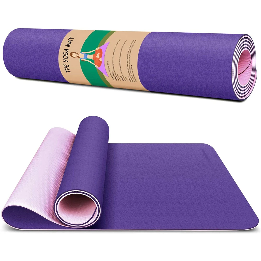 Harbour custom logo private label double color foldable tpe yoga mat