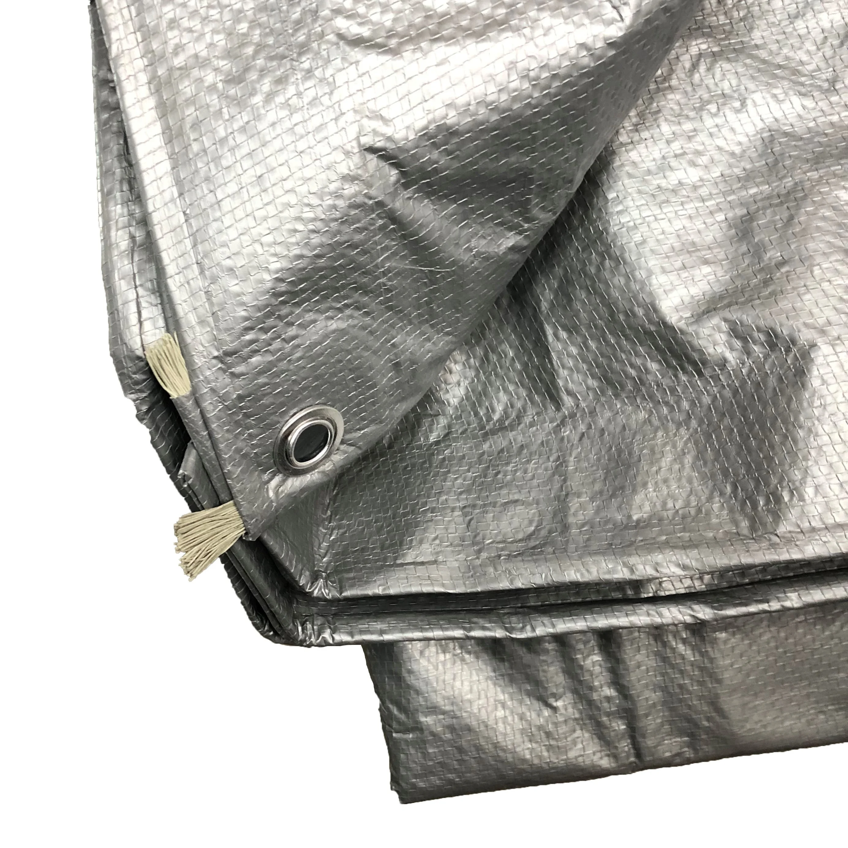 Погрузочный контейнер, серебристый, белый цвет, крышка для грузовика, дождевик, Двухстороннее покрытие из полиэтилена высокой плотности, водонепроницаемая полиэтиленовая накидка