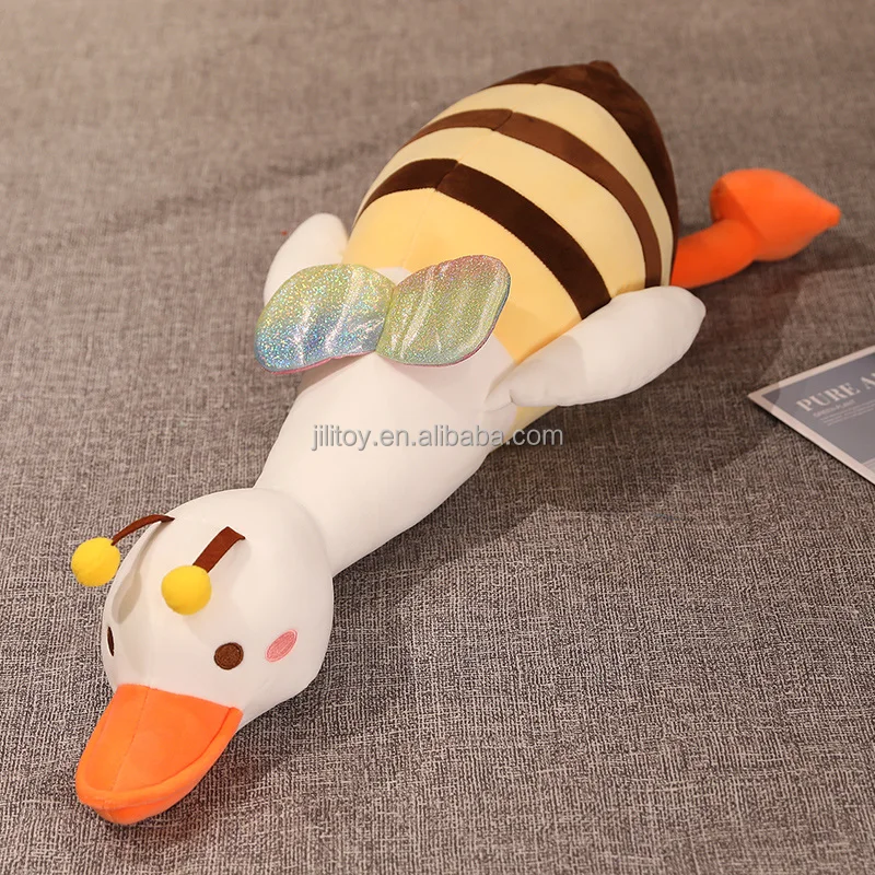 custom bee design duck plush soft toy making pillow stuffed animal gift stuffed plush animal toy pillow for kids