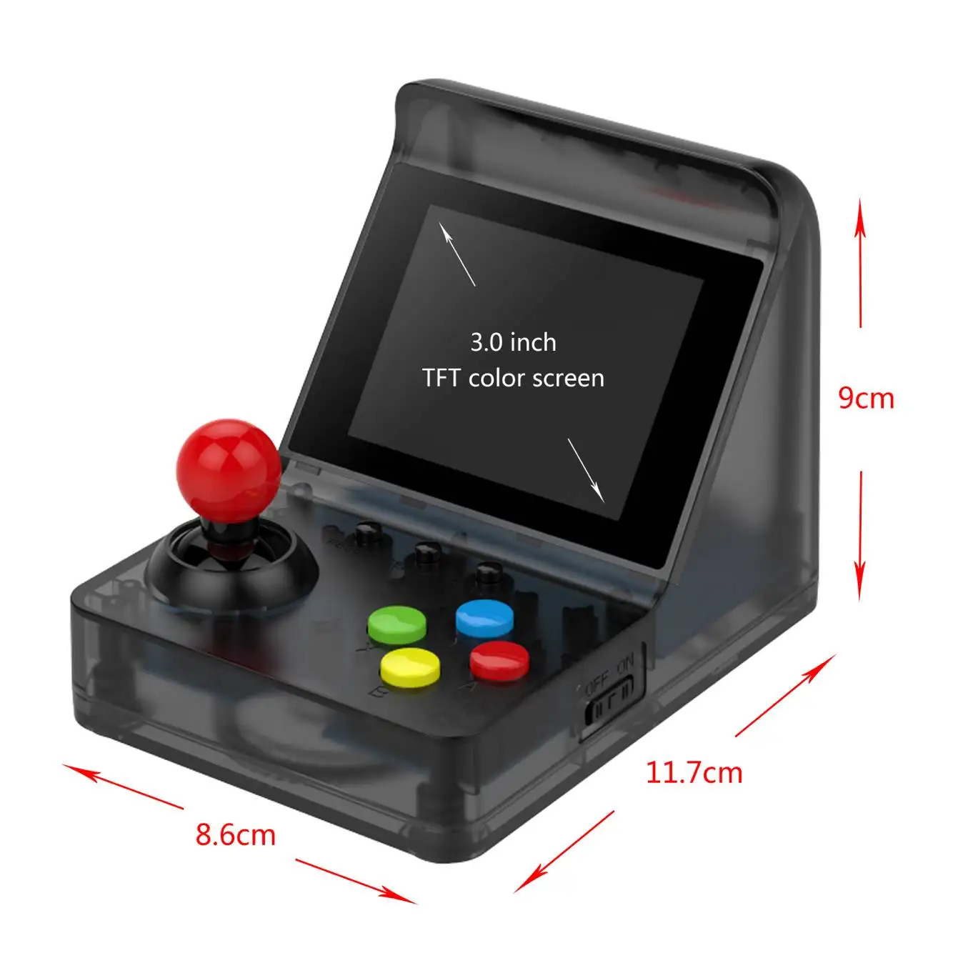 32 bit Black Translucent Game Console Double Players Machine Retro Arcade Mini