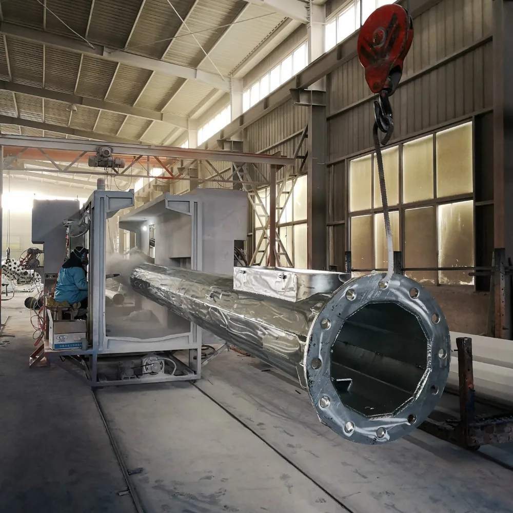 Galvanized Steel 15M Height Stadium Light Pole