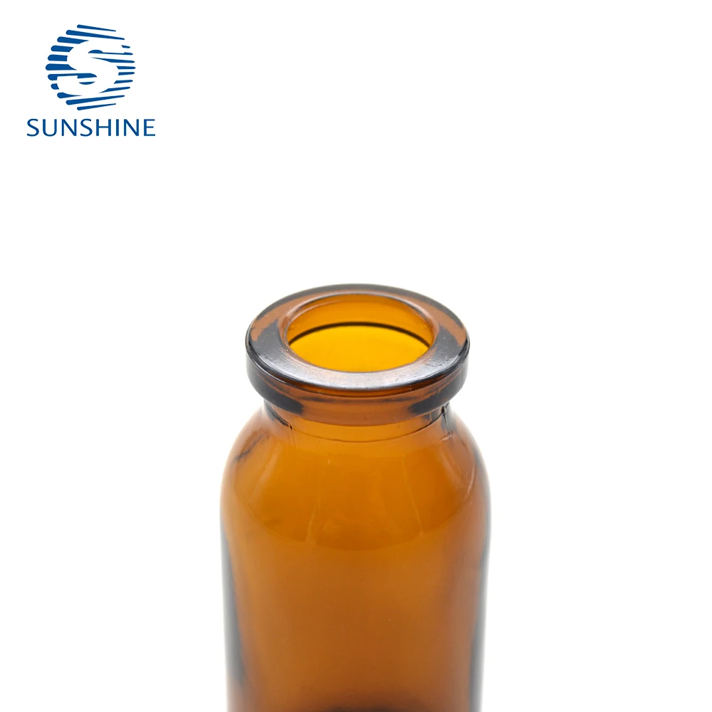 Chinese manufacture 10H Veterinary drugs amber glass bottles