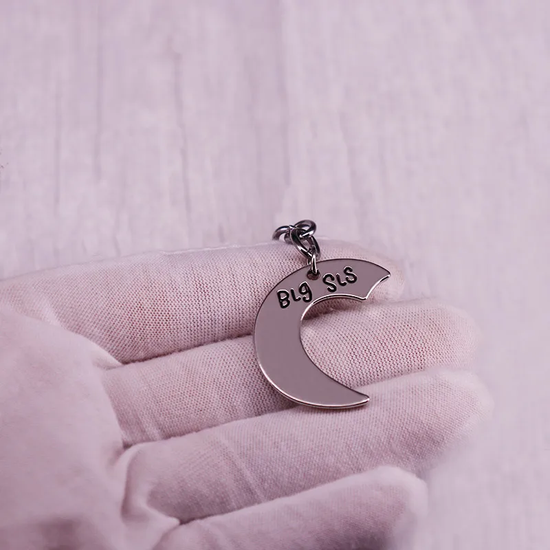 3pcs Big Sis Middle Sis Little Sis Love Pendant Keychain Set Fashion Jewelry Accessories