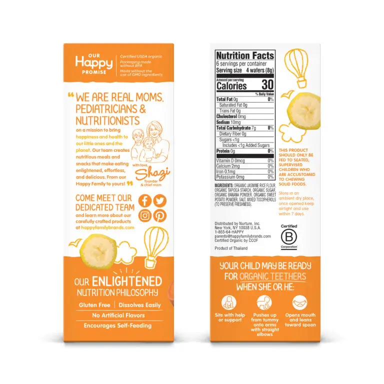 New Arrive Natural Sweetness Organic Sweet Potato & Banana Teethers Baby Snacks Help Develop Gums for Baby With