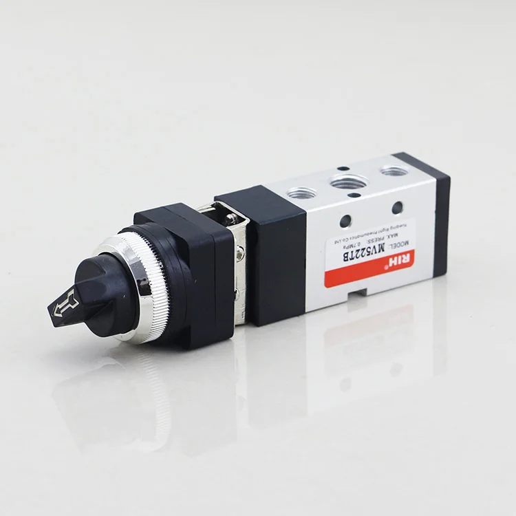 MV322 Series 3/2 Way MV322TB Pneumatic Selector Switch Air Valve Push Button Mechanical Valve