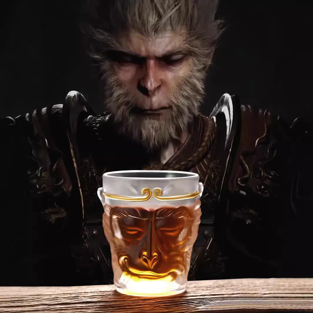 Новый продукт черный миф WuKong 110 мл стеклянная бутылка премиум-класса Китайский Миф Обезьяна Король креативный праздничный подарок матовая чашка