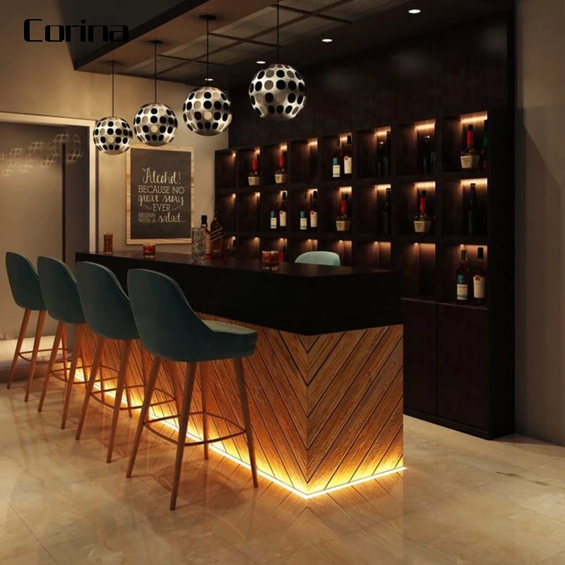 Corina Unique solid surface luxury night club pub modern Design Colorful Bar counter