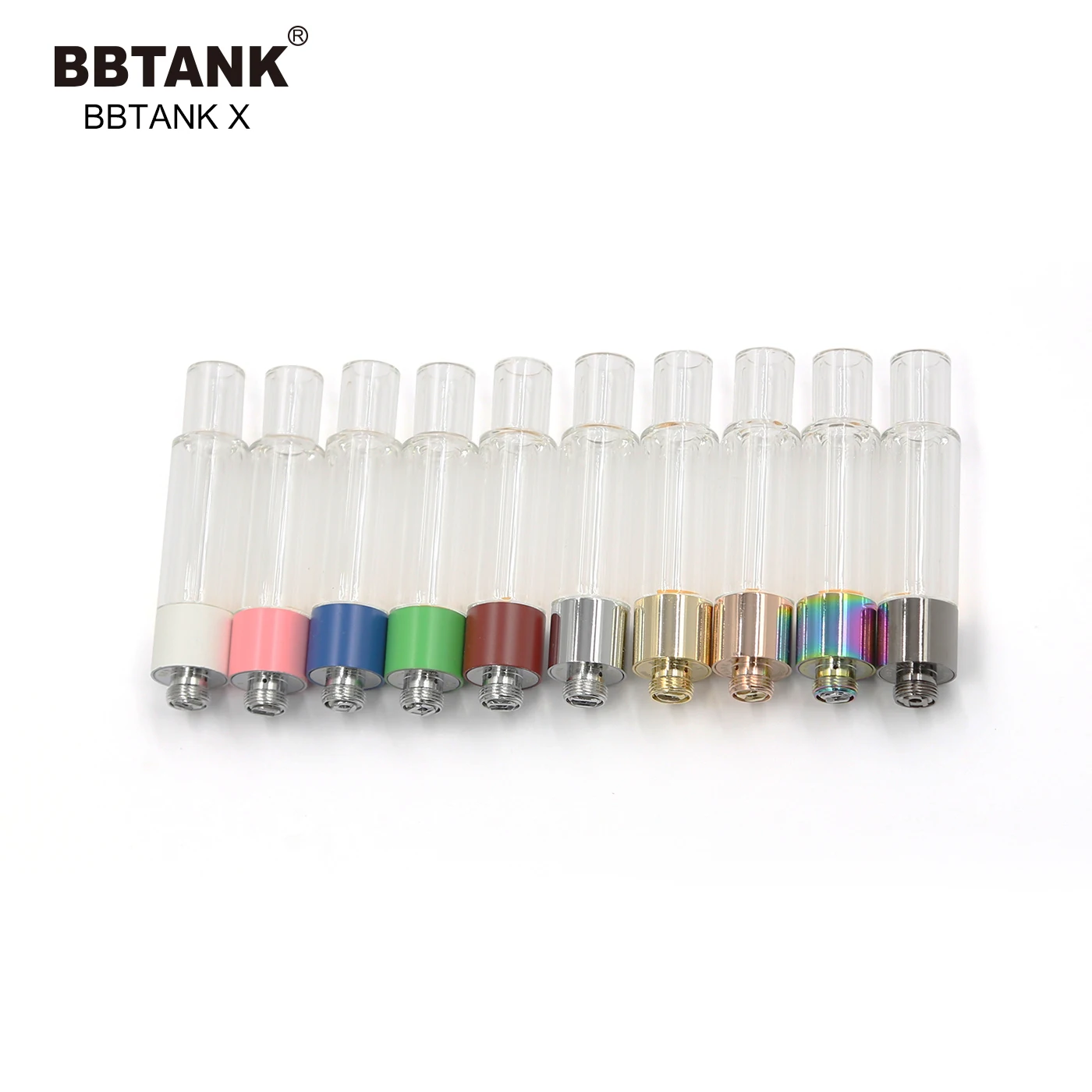 
BBTANK wholesale CBD vape cartridges 510 thread full glass tank 1ml vape pen cartridge packaging 