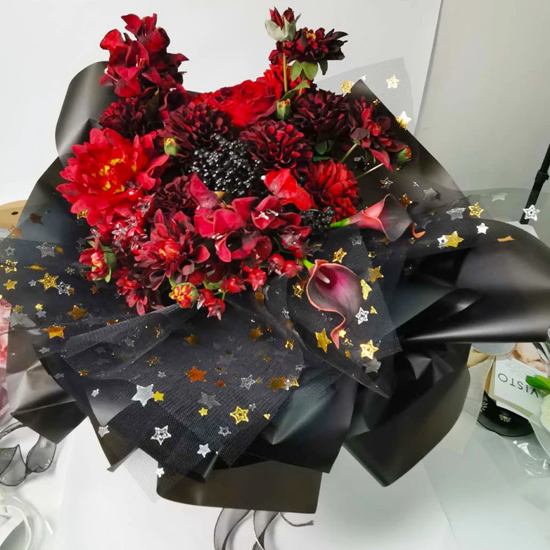 Star mesh Korean bronzing bouquet of flowers packaging florist materials flowers packaging materials