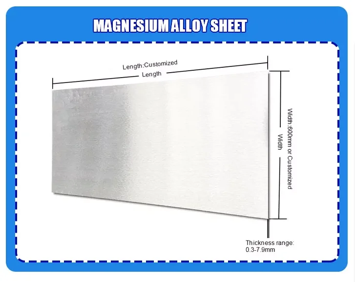 Az31 Az61 Az91 Magnesium alloy sheet for CNC engraving polished Mg alloy AZ31B plates