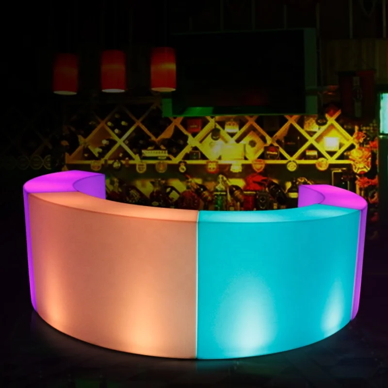 Оптовая продажа, водонепроницаемый светодиодный барный стол rgb с подсветкой, барная стойка с подсветкой