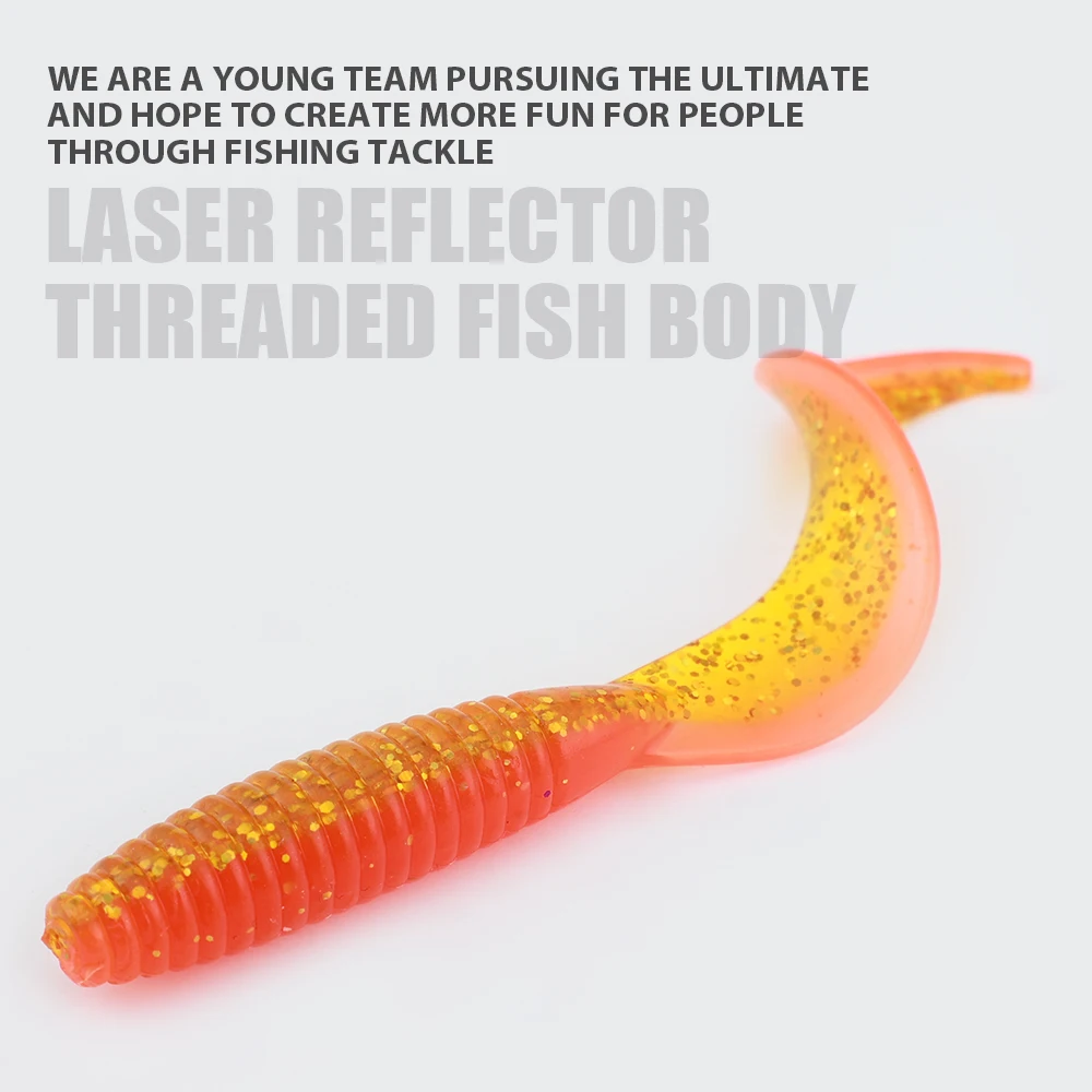 15pcs/bag 30pcs/box LUSHAZER grub worm lure7cm 2g soft bait softplasticlure lures